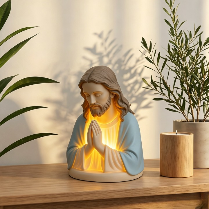 Handmade Jesus Prayer Night Light