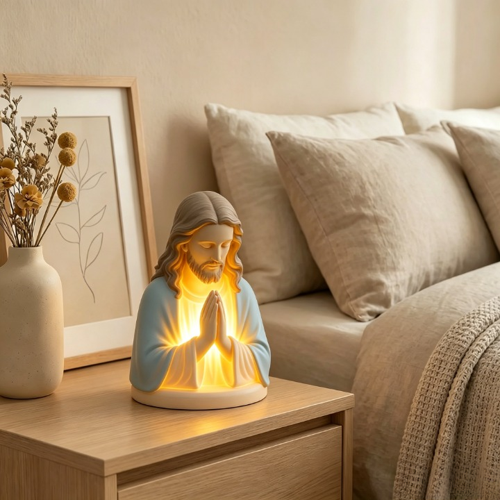 Handmade Jesus Prayer Night Light