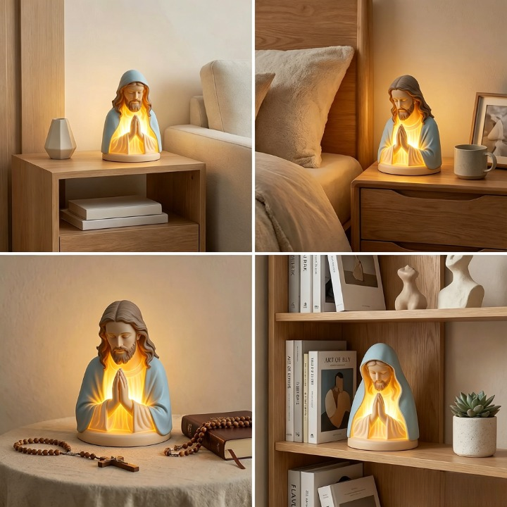 Handmade Jesus Prayer Night Light