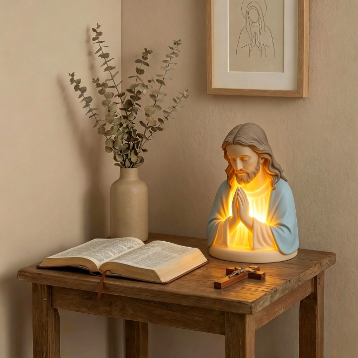 Handmade Jesus Prayer Night Light
