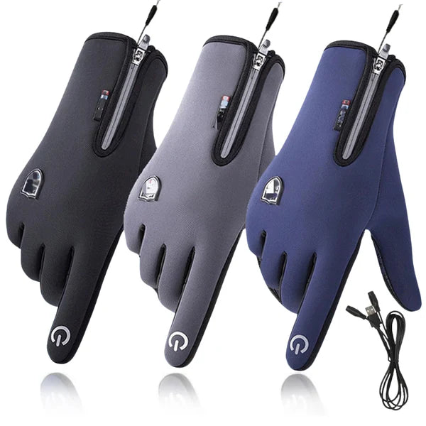 USOFUNS-Windproof Waterproof Heated Gloves