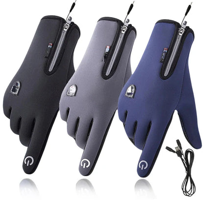 USOFUNS-Windproof Waterproof Heated Gloves