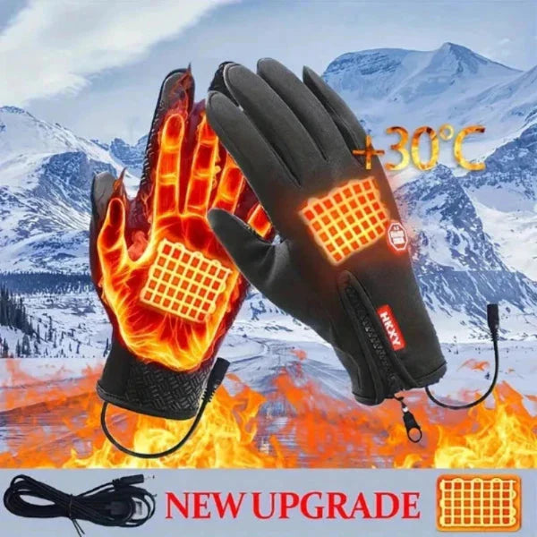 USOFUNS-Windproof Waterproof Heated Gloves