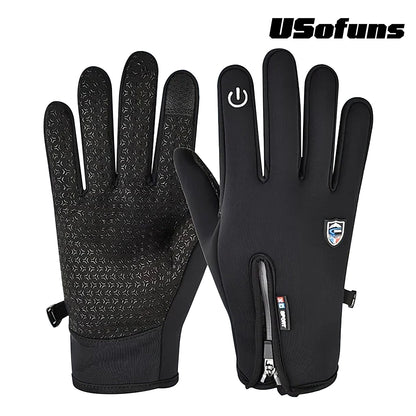 USOFUNS-Windproof Waterproof Heated Gloves