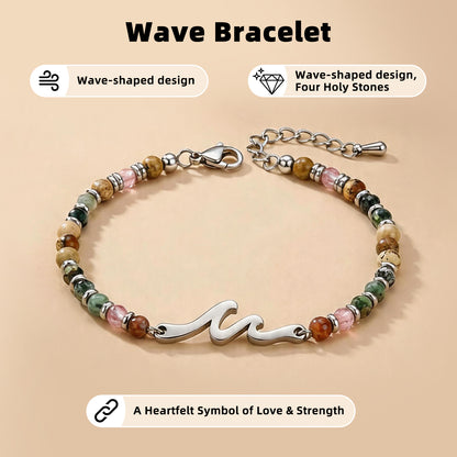Dainty Gemstone Wave Bracelet