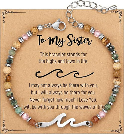 Dainty Gemstone Wave Bracelet