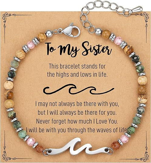 Dainty Gemstone Wave Bracelet
