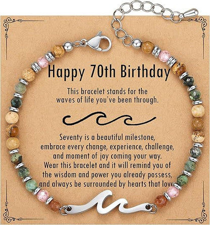 Dainty Gemstone Wave Bracelet