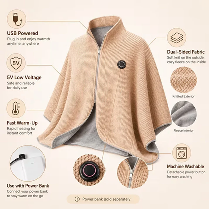 2027 New Wearable Heated Blanket | USB-Powered