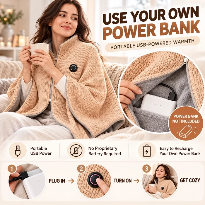 2027 New Wearable Heated Blanket | USB-Powered