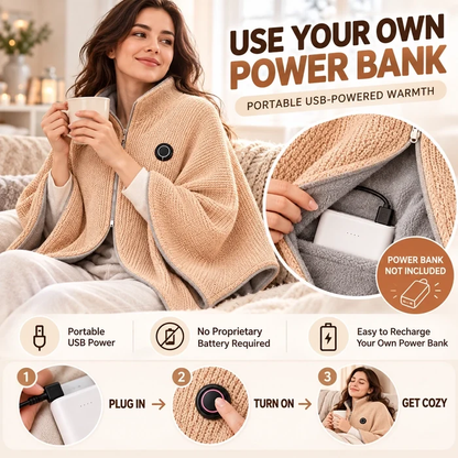 2027 New Wearable Heated Blanket | USB-Powered