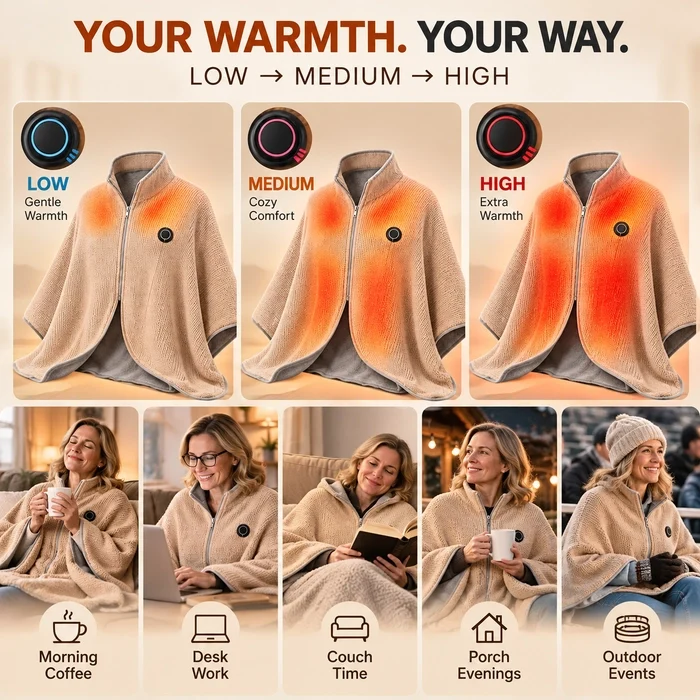 2027 New Wearable Heated Blanket | USB-Powered