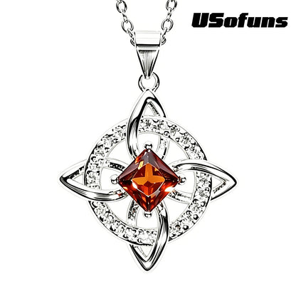 Mystical Birthstone Witches Knot Necklace
