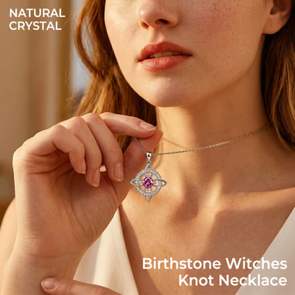 Mystical Birthstone Witches Knot Necklace