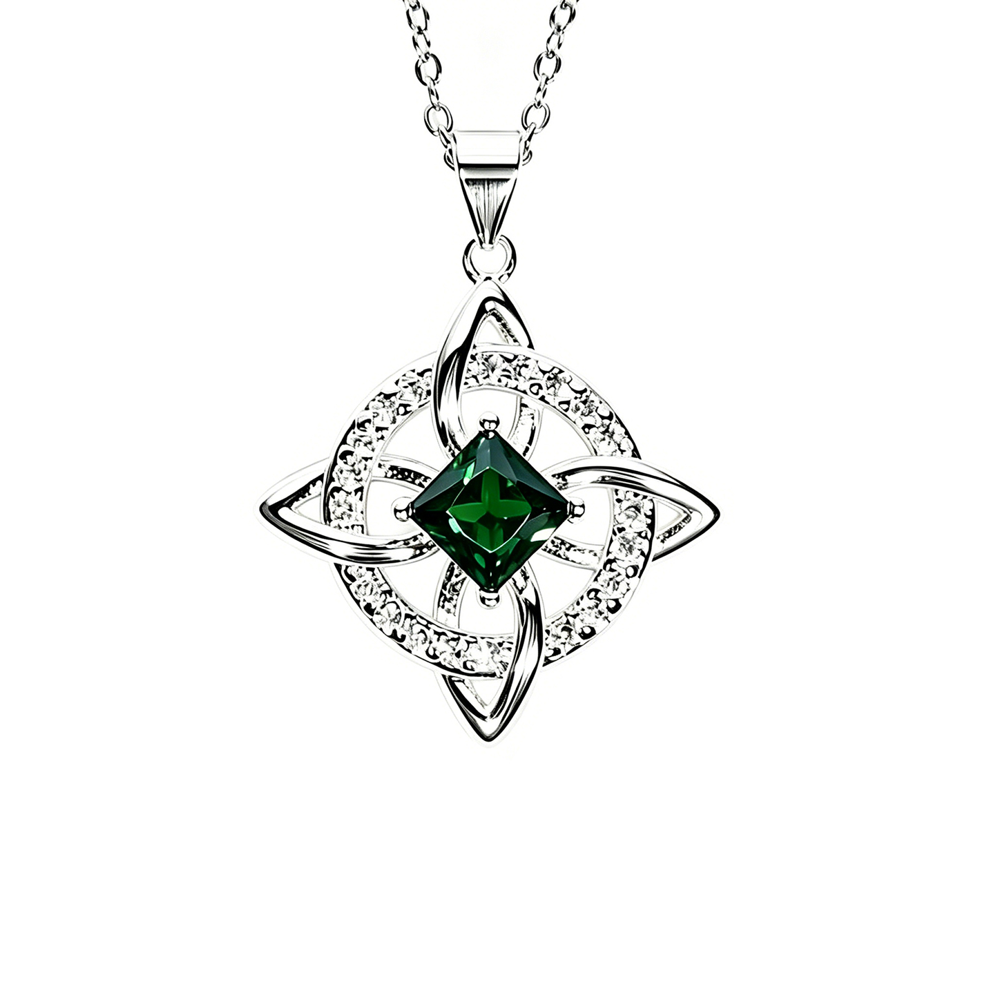 Mystical Birthstone Witches Knot Necklace