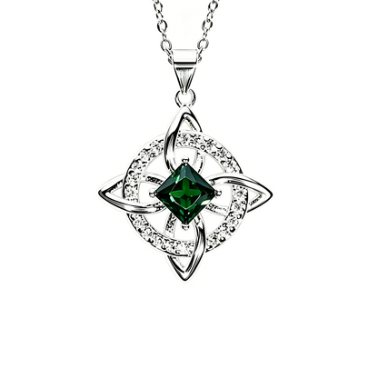 Mystical Birthstone Witches Knot Necklace