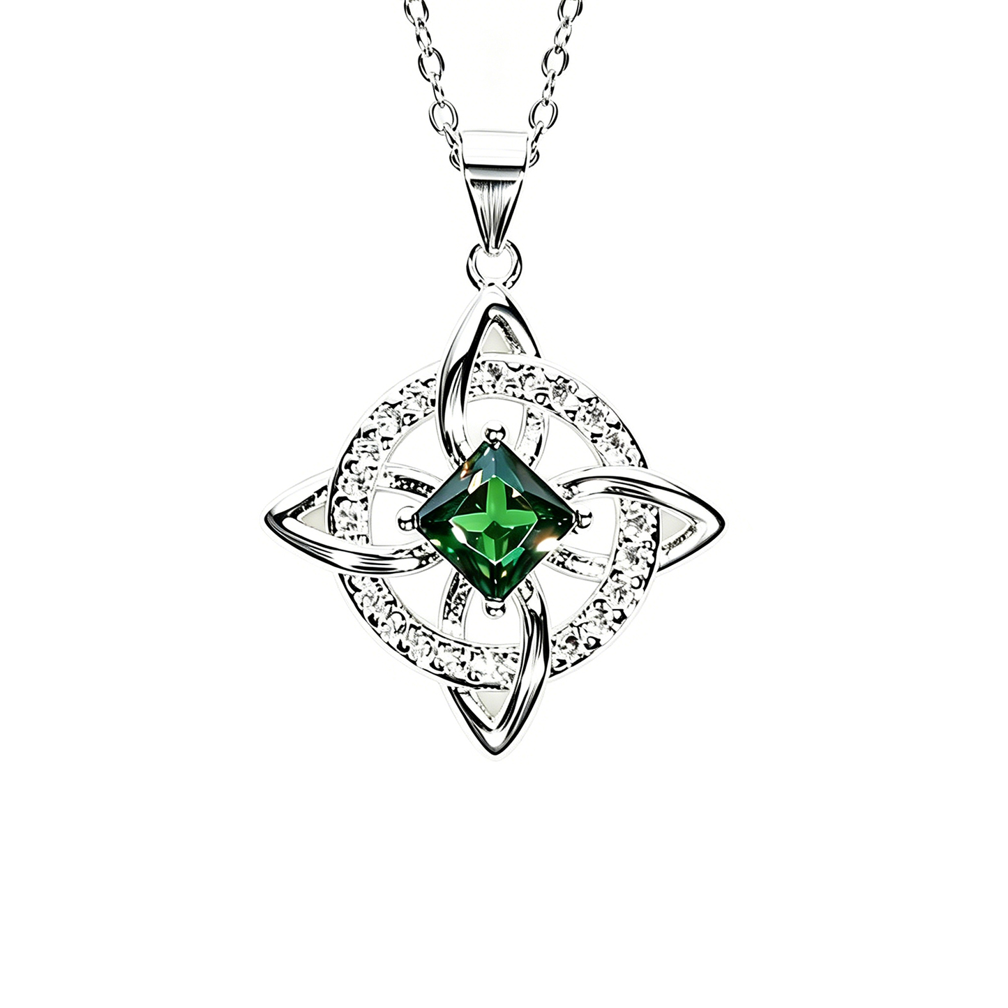 Mystical Birthstone Witches Knot Necklace