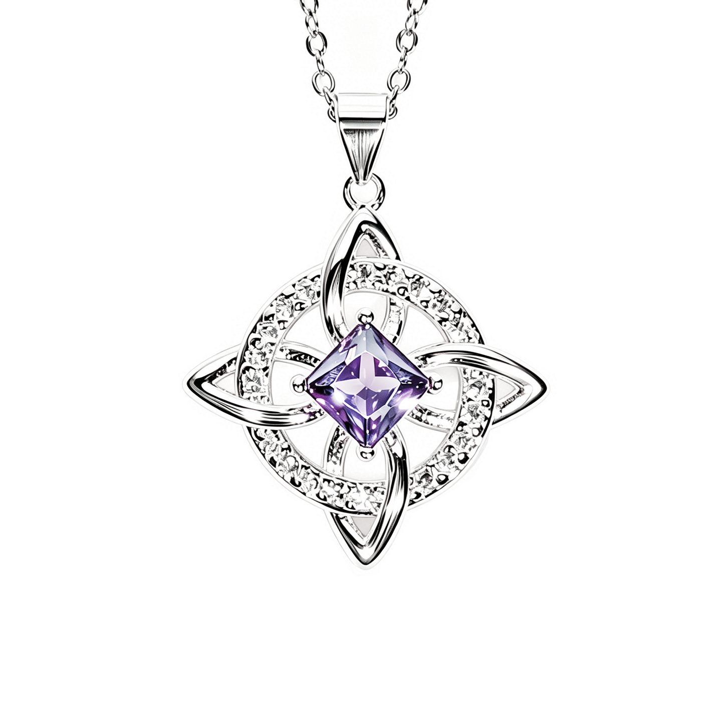 Mystical Birthstone Witches Knot Necklace