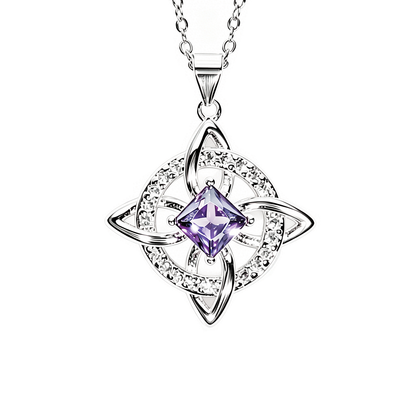 Mystical Birthstone Witches Knot Necklace