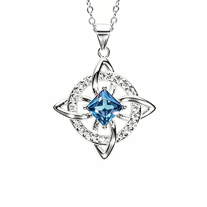 Mystical Birthstone Witches Knot Necklace
