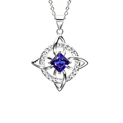 Mystical Birthstone Witches Knot Necklace