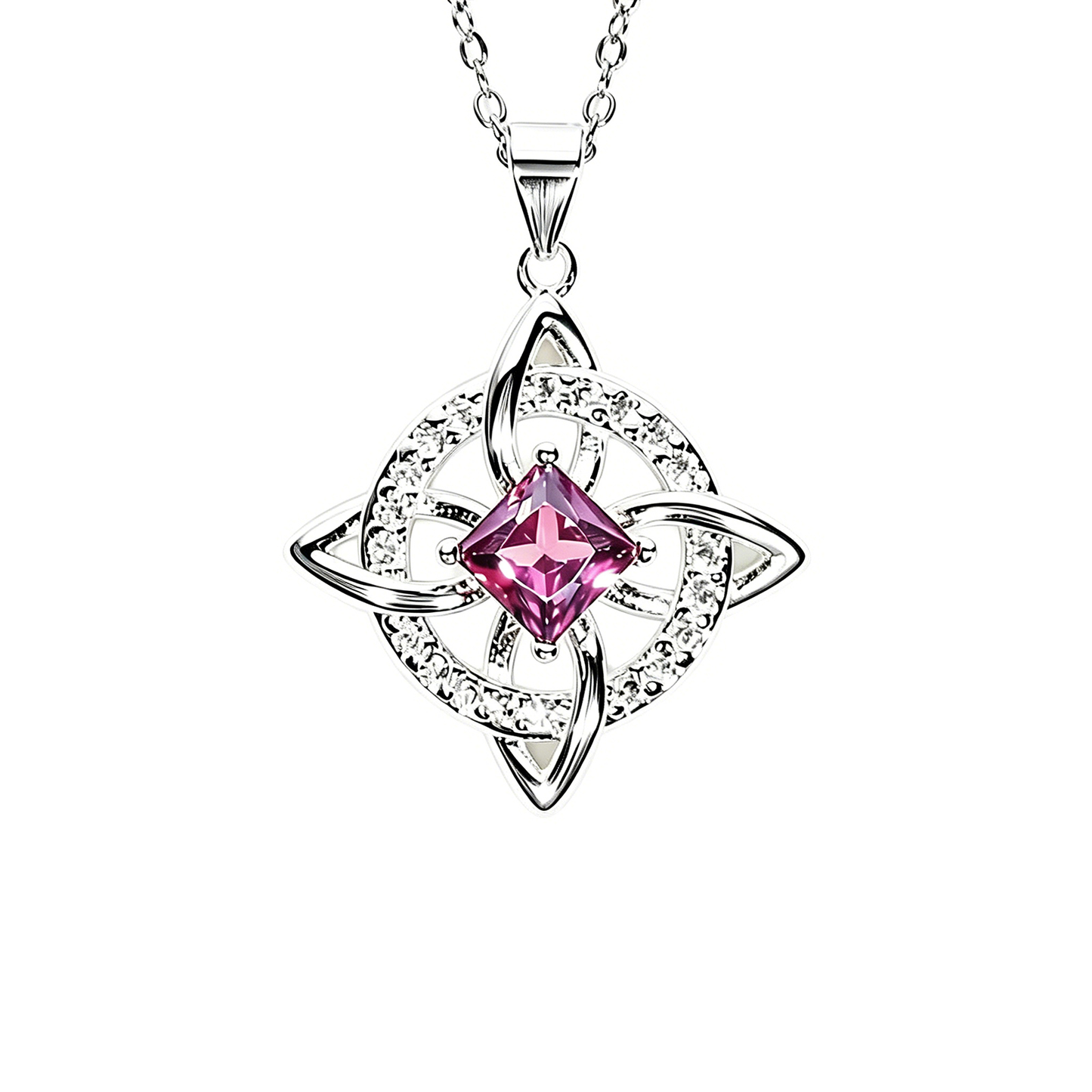 Mystical Birthstone Witches Knot Necklace