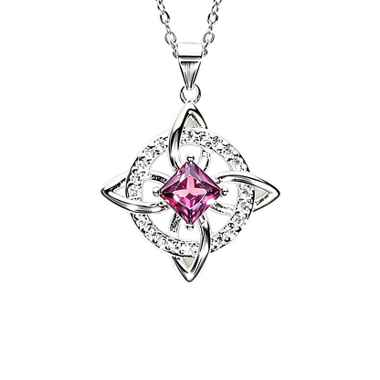 Mystical Birthstone Witches Knot Necklace
