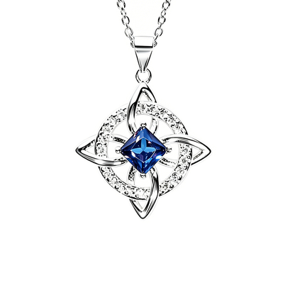 Mystical Birthstone Witches Knot Necklace