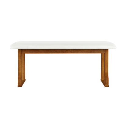 USOFUNS 6-Piece Modern Rubber Wood Dining Set