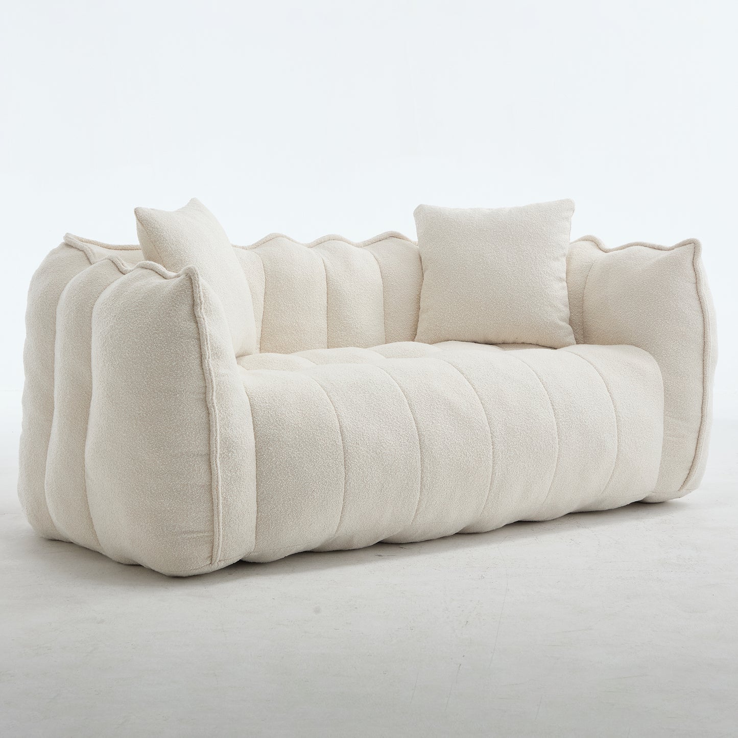Soft beanbag chair with high resilience foam core for two people. The comfortable square recliner sofa is ideal for family members and friends engaged in games, reading, watching TV