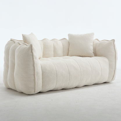 Soft beanbag chair with high resilience foam core for two people. The comfortable square recliner sofa is ideal for family members and friends engaged in games, reading, watching TV