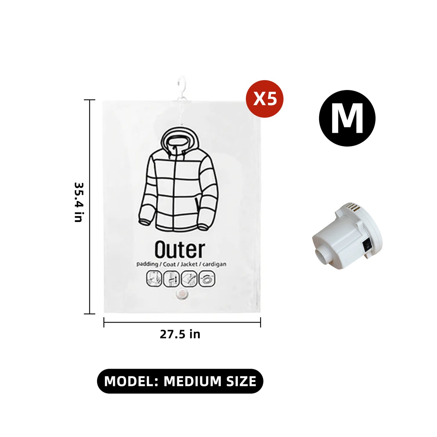 Hanging Vacuum Storage Bags