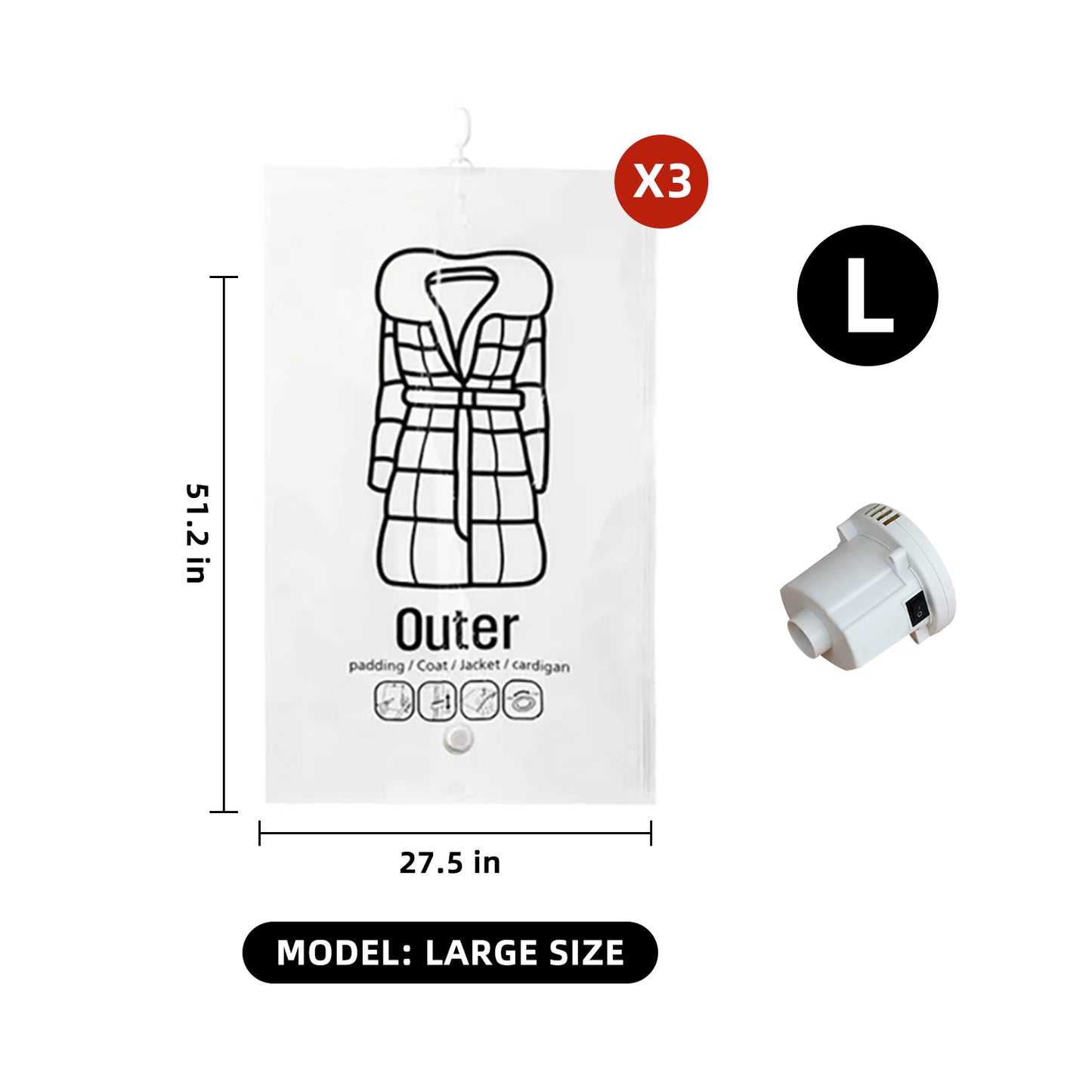 Hanging Vacuum Storage Bags