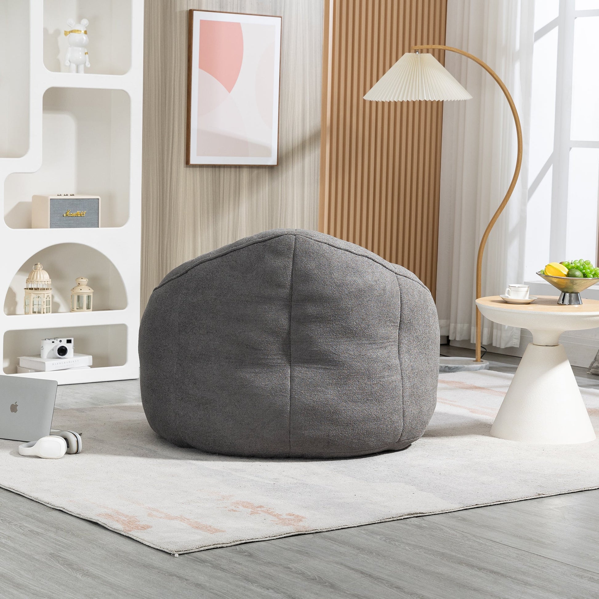 Bedding Bean Bag Sofa Chair High Pressure Foam Bean Bag Chair Adult Material with Padded Foam Padding Compressed Bean Bag With Footrest - Usofuns