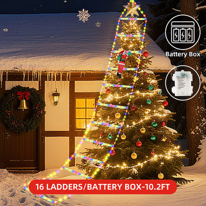 Christmas Santa Climbing Stairs Light