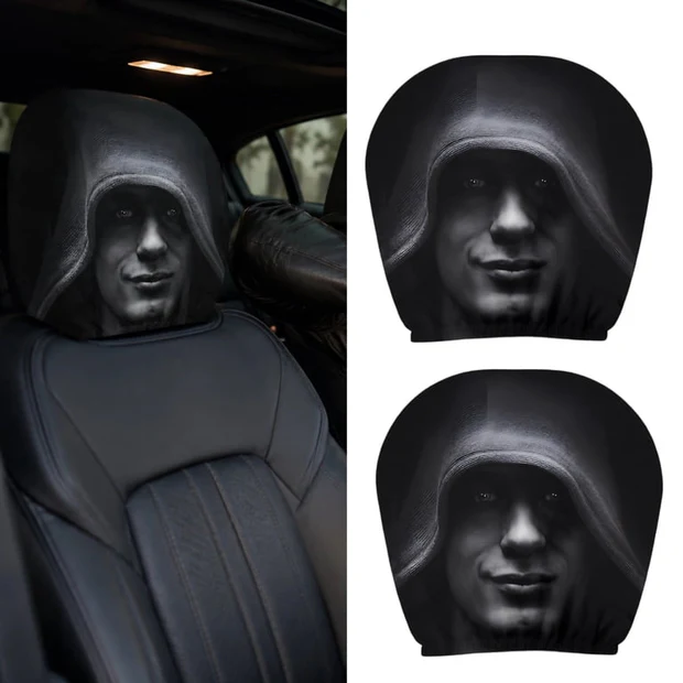 Funny Halloween Car Headrest Covers  (2-Pack)