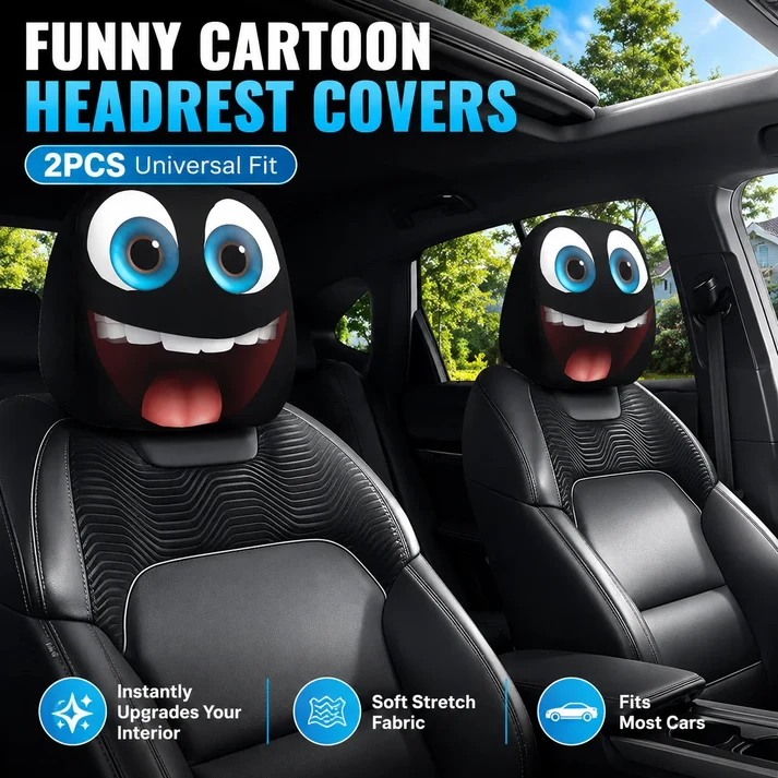 Funny Halloween Car Headrest Covers  (2-Pack)