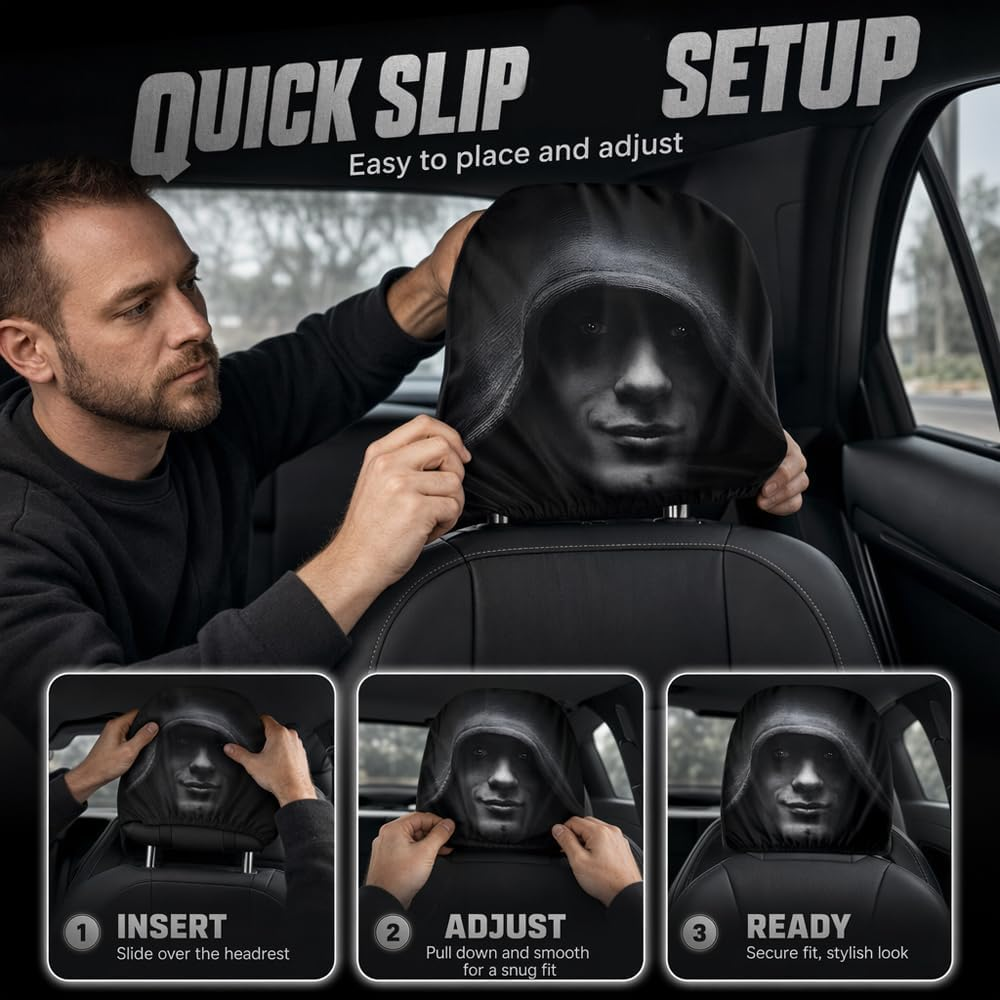 Funny Halloween Car Headrest Covers  (2-Pack)