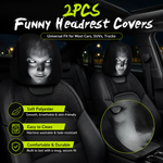 Funny Halloween Car Headrest Covers  (2-Pack)
