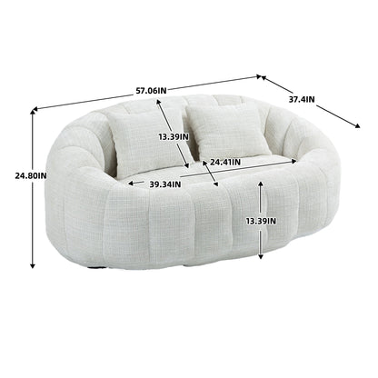 COOLMORE Bean Bag sofa Lazy Sofa Durable Comfort Lounger High Back Bean Bag Chair Couch for Adults and Kids, Indoor & Outdoor, Accent Floor Soft Lounge Chair (Beige chenille) - Usofuns