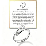 Adjustable Dad & Daughter Hug Ring