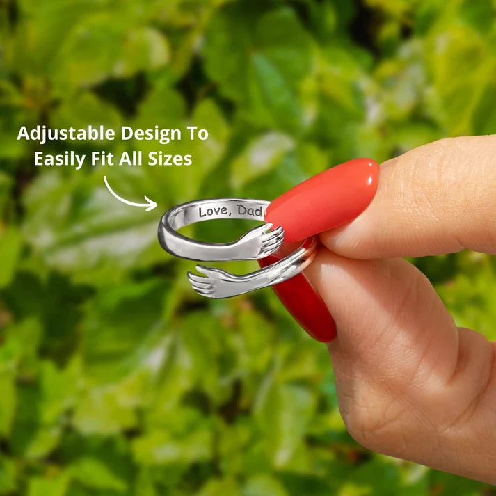 Adjustable Dad & Daughter Hug Ring