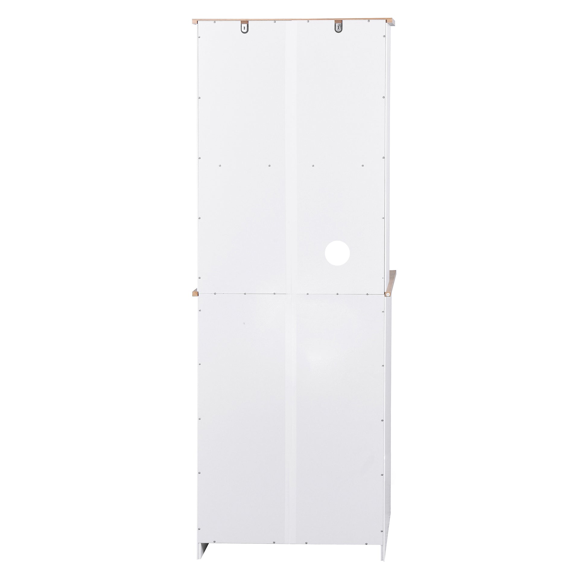 Double Layer White Kitchen Cabinet with Drawer