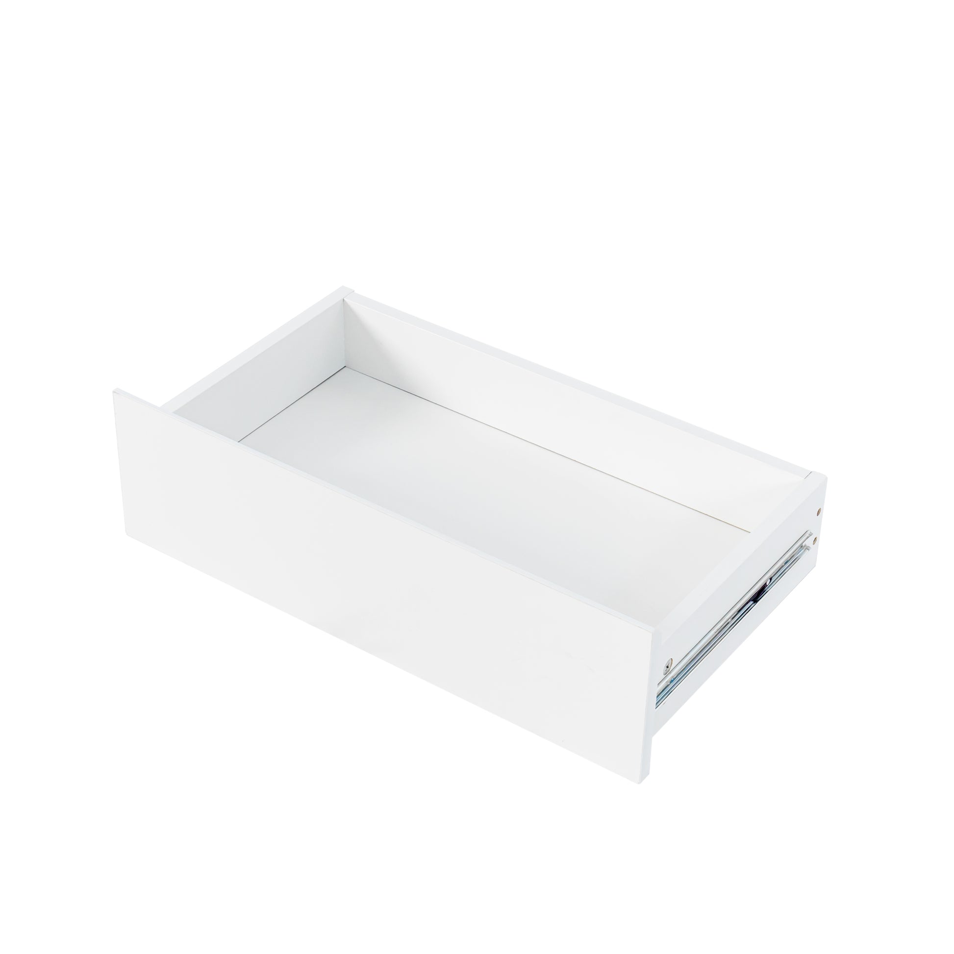 Three-layer White Pantry Cabinet with Drawers