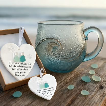 handmade sea glass wave cup