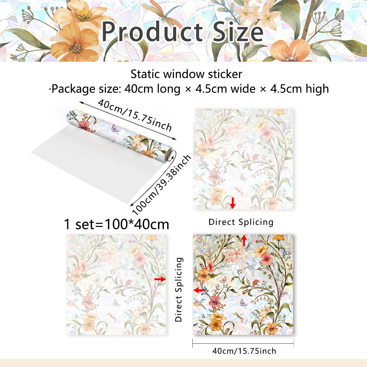 Stained Wildflower Window Film