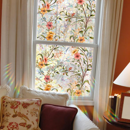 Stained Wildflower Window Film