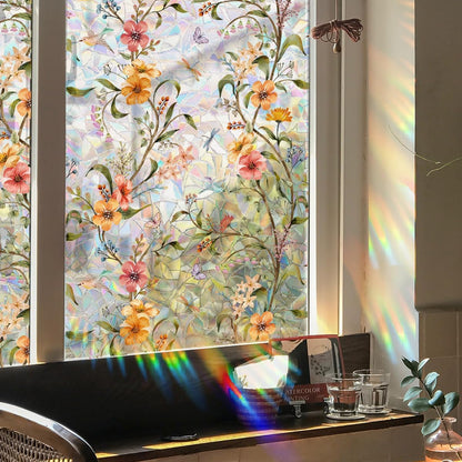 Stained Wildflower Window Film