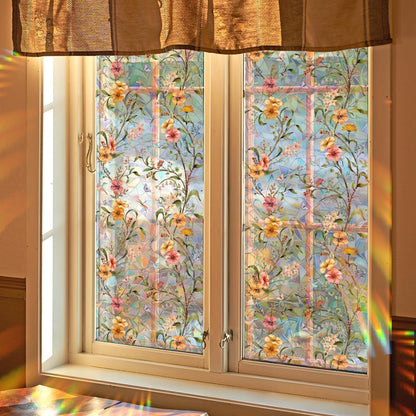 Stained Wildflower Window Film