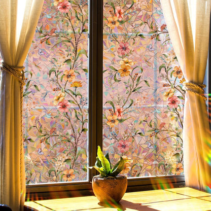 Stained Wildflower Window Film